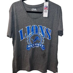 NFL Detroit Lions CSA T-shirt Womens XL Short Sleeve Sport Football Grey New